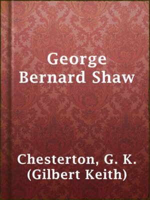 cover image of George Bernard Shaw